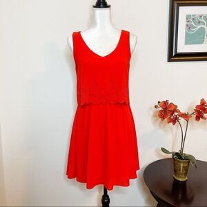 🍋 Potter’s Pot • Red Dress w/Perforated Details